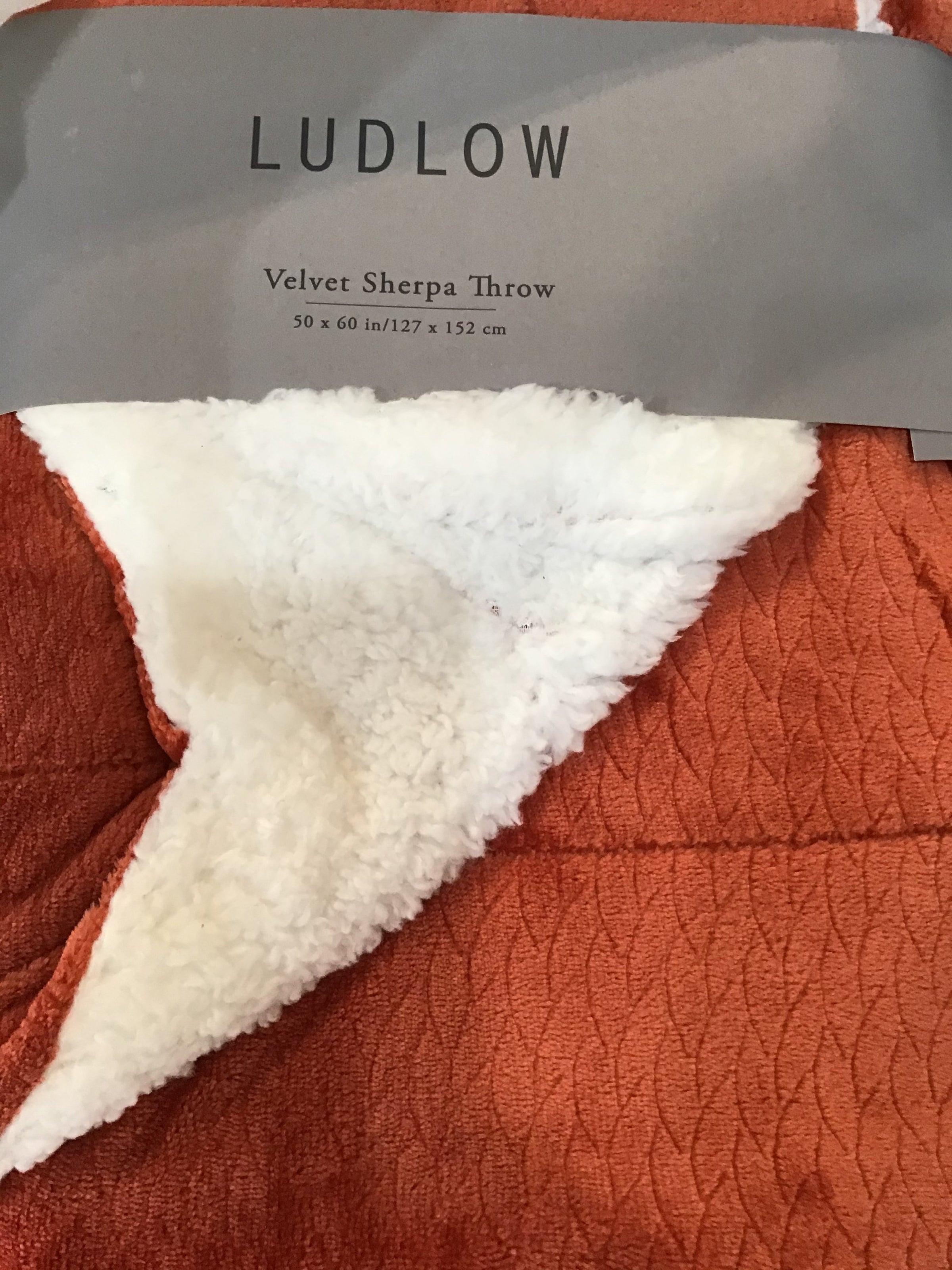 Ludlow Velvet Sherpa Throw Rust Serving you is what we do best